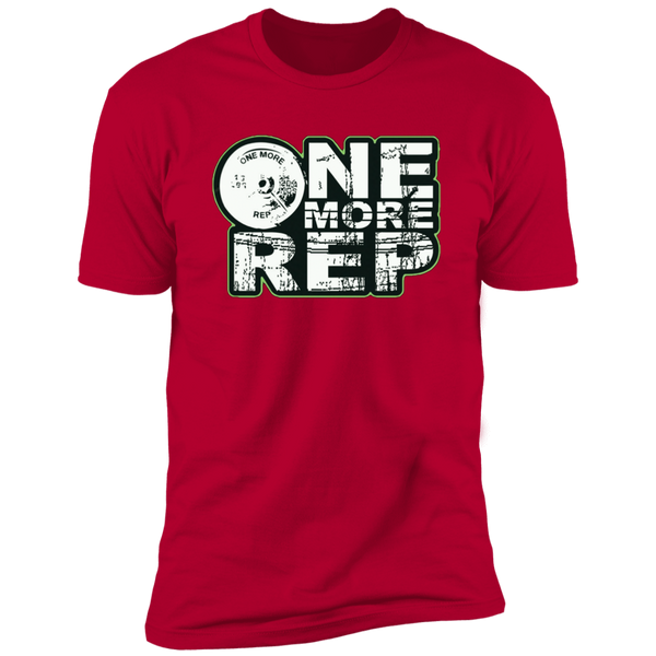 ONE MORE REP TEE green outline